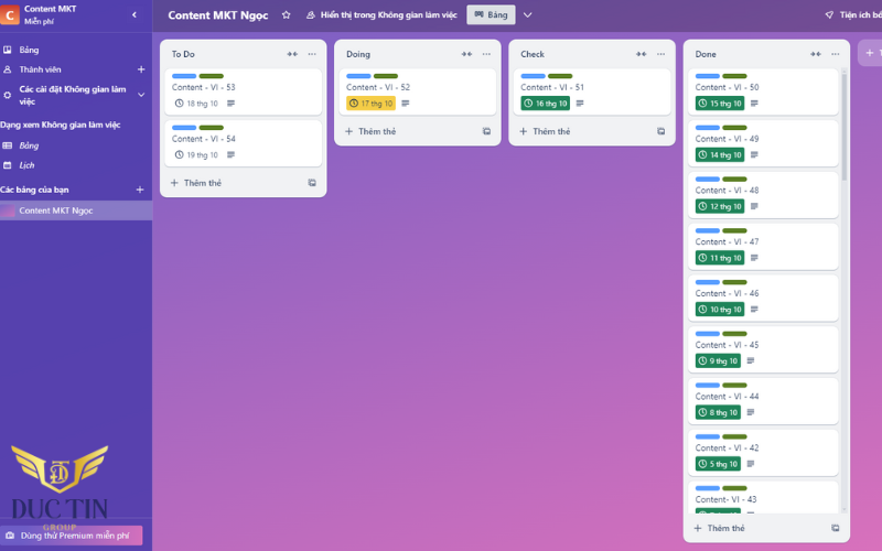 Sử dụng các công cụ hỗ trợ như Trello để giúp làm việc hiệu quả hơn 